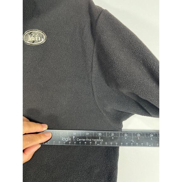 Vintage REI Men's Black 1/4 Zip Performance Pullover w/ Back Pocket Size: M - Picture 5 of 7